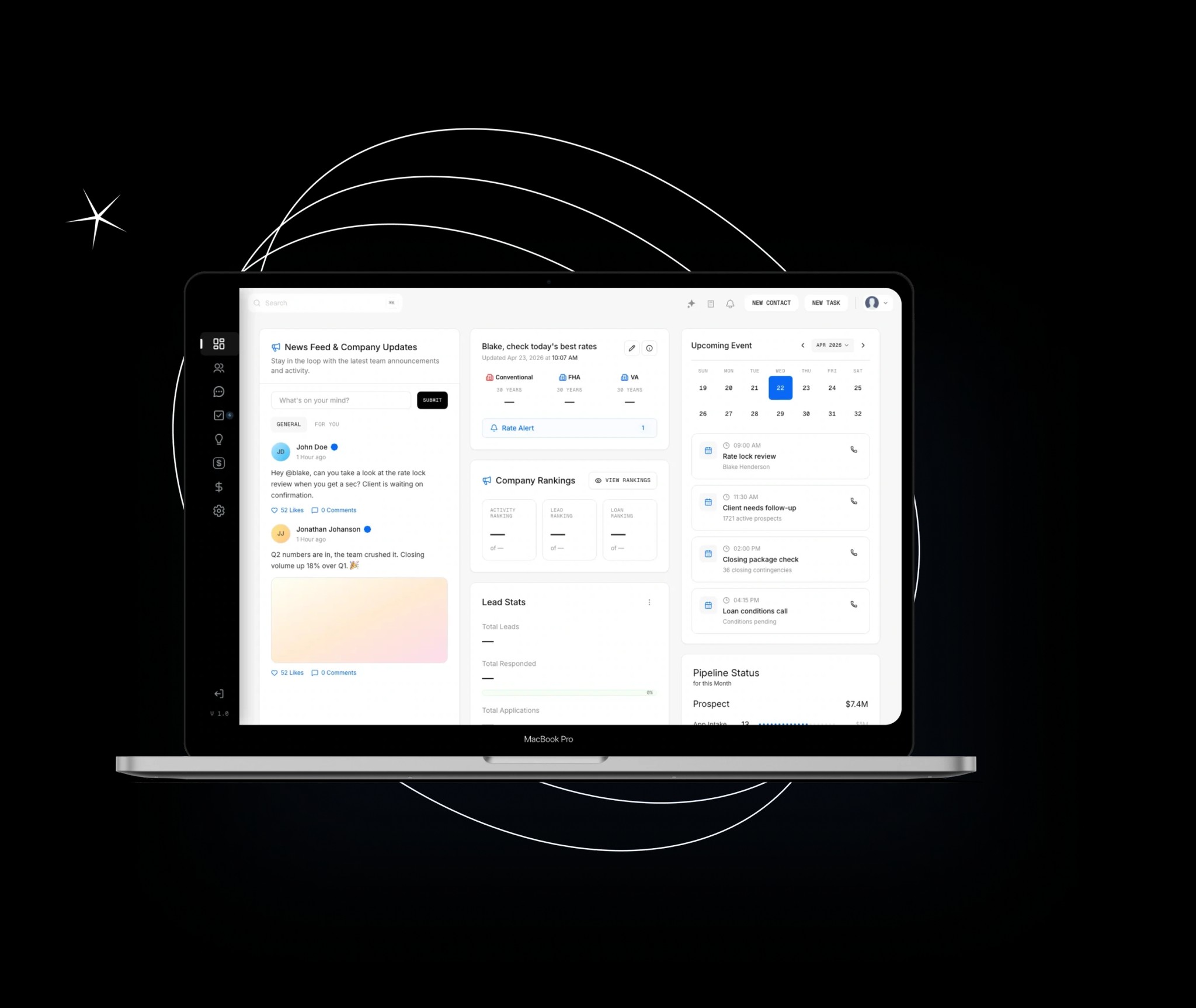 Executive Dashboard & Activity Feed