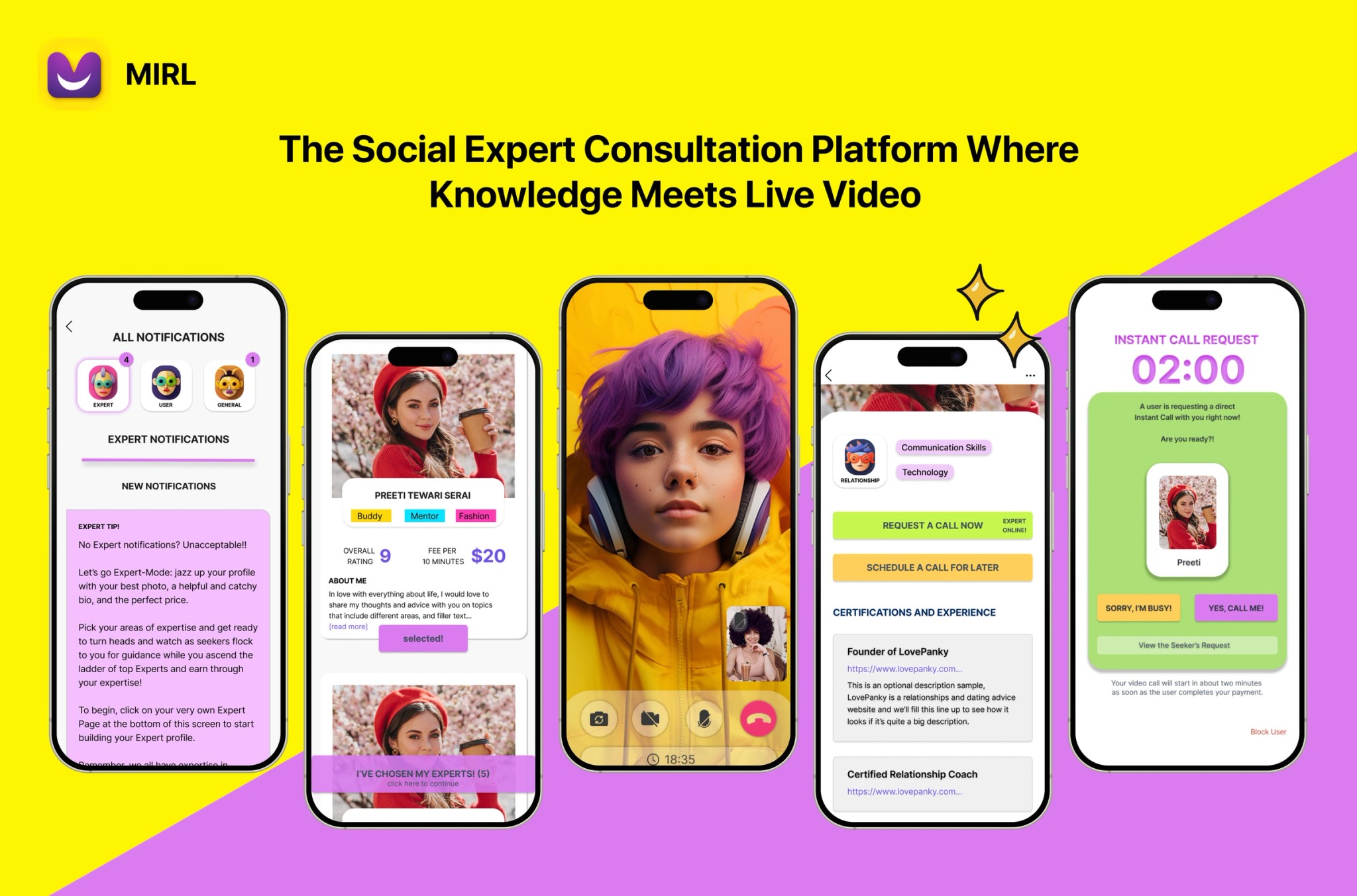 One marketplace for paid 1:1 expert video calls