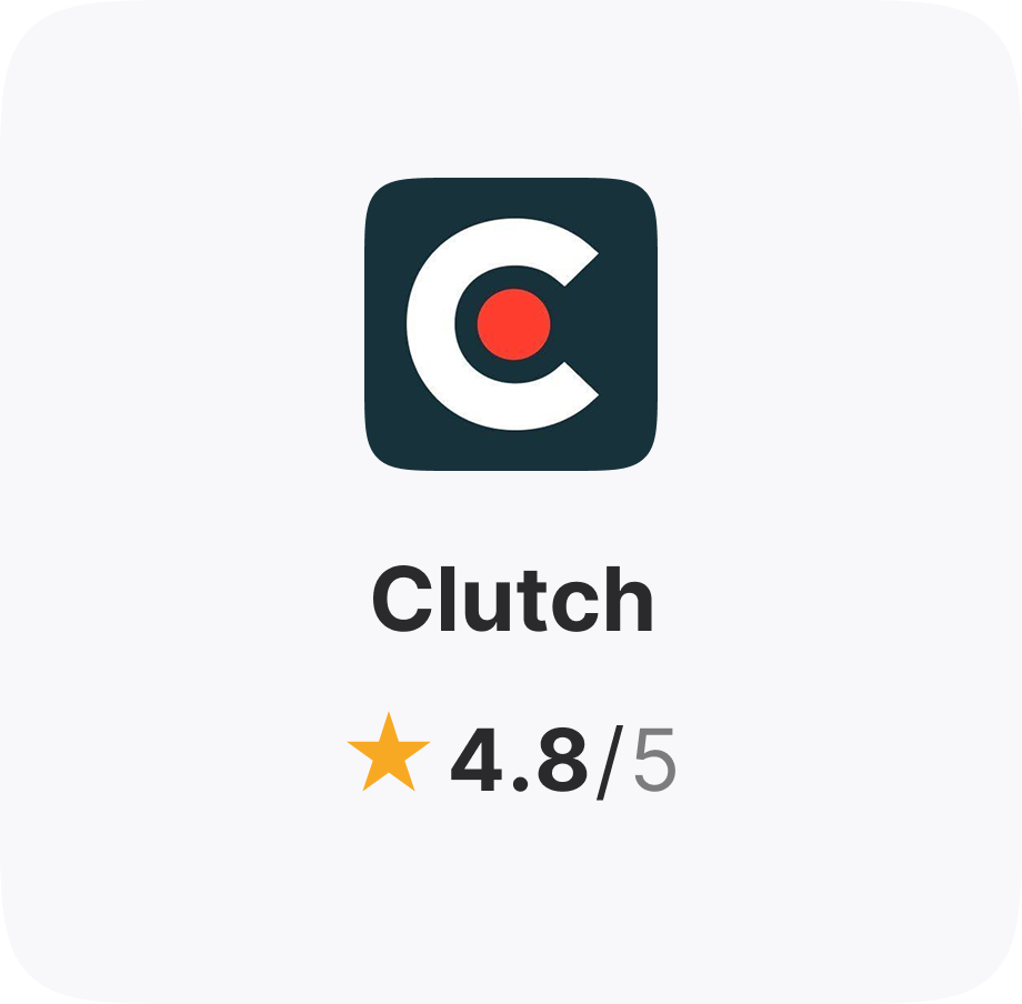 Clutch 4.8 out of 5 rating